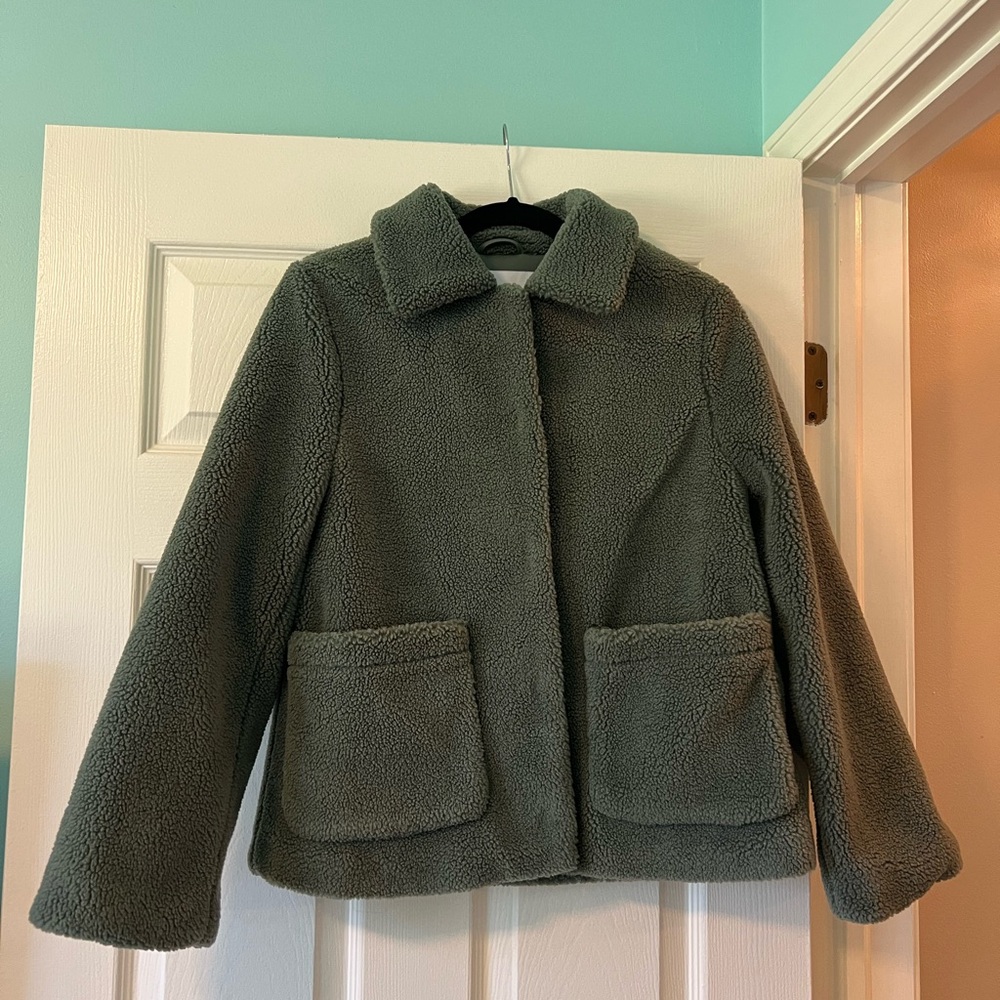 Cozy Green Rebecca Minkoff Sherpa Jacket NWOT